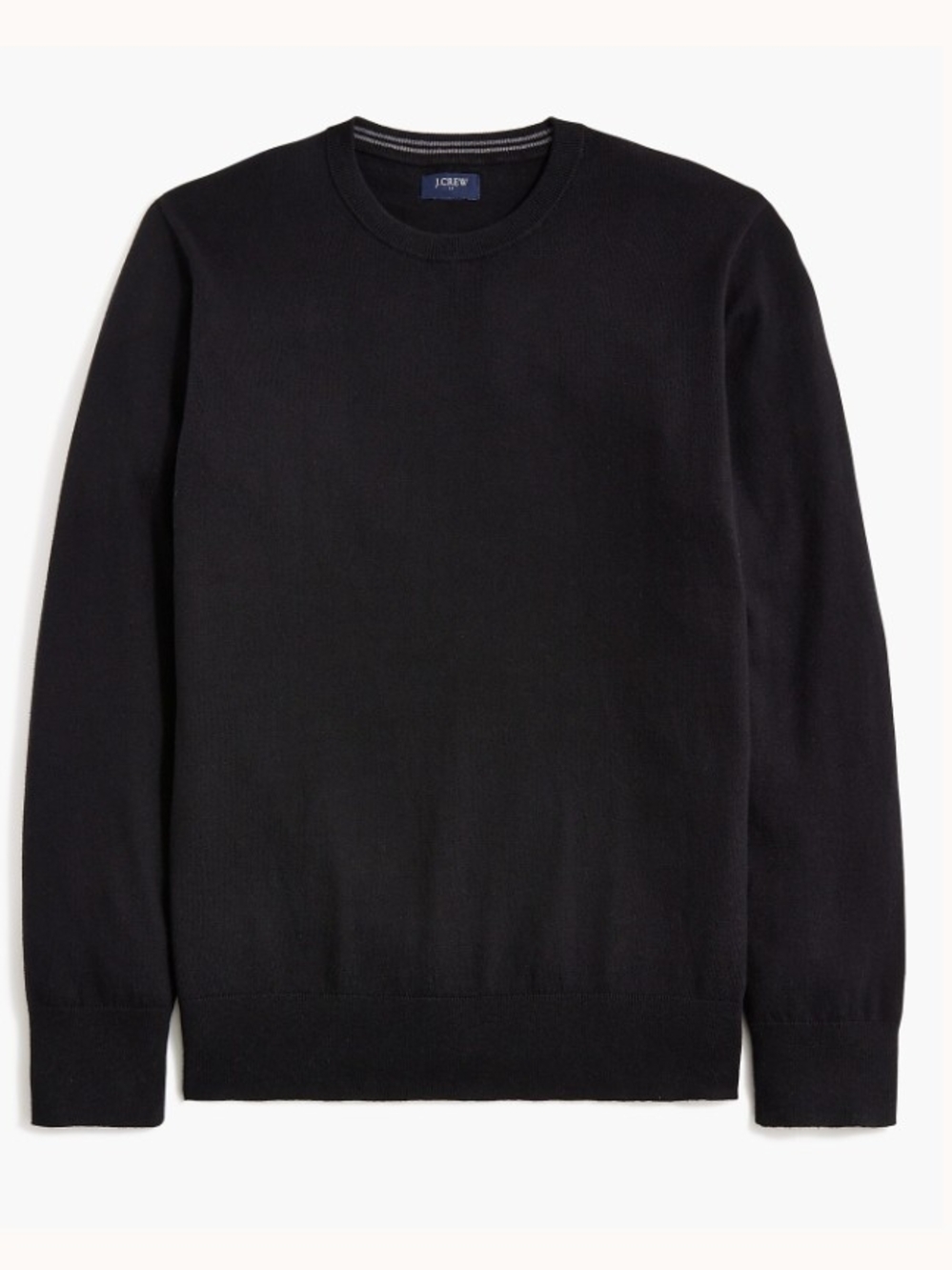 J.Crew Factory Men's Soft Cotton-Cashmere Crewneck Pullover Sweater BW364 Black